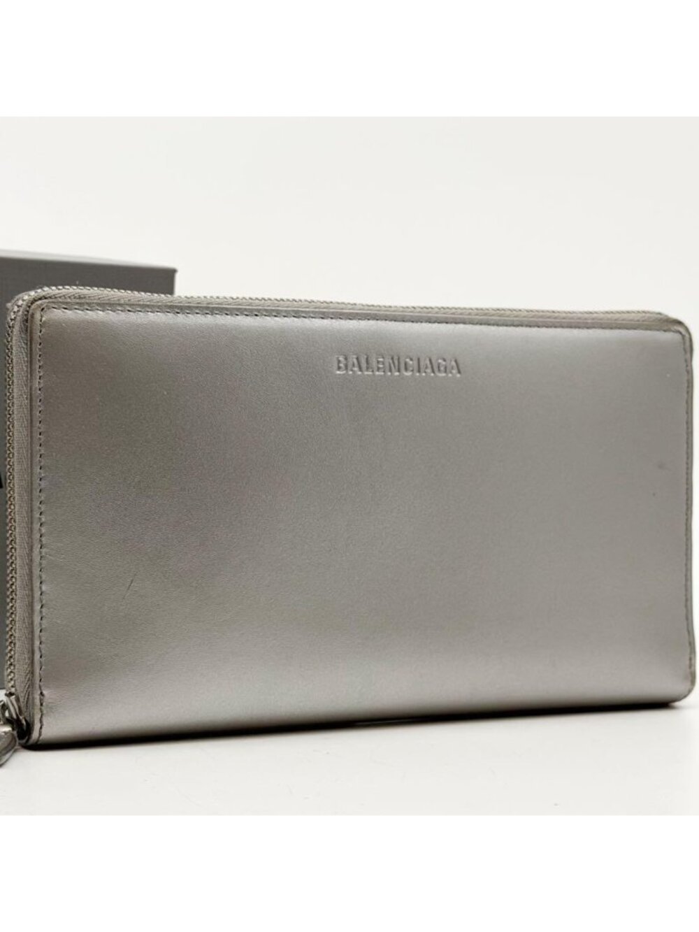 Balenciaga Continental Wallet Silver Everyday